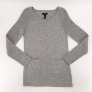 NWT Gap Kids Pocket TunicSweater Heather Grey